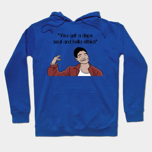 Jason The Good Place Quote Hoodie by BasicBeach